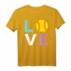 Softball Geschenk für Frauen - Damen T-Shirt mit LOVE Design für Spielerinnen, Fans & Teams, perfekt zu Weihnachten