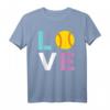 Softball Geschenk für Frauen - Damen T-Shirt mit LOVE Design für Spielerinnen, Fans & Teams, perfekt zu Weihnachten