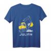 Kinder Bagger Vorname Julian Jungen Personalisiertes Geschenk T-Shirt  Perfekt zum Geburtstag für Baumaschinen- und Baustellen-Fans