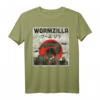 Wurm auf einer Schnur Meme T-Shirt  Japanisches Kaiju-Wurmzilla Design, lustiges Kawaii Wurm-Motiv, perfekt für Meme- und Anime-Fans