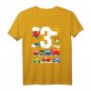 Jungen Züge Cars Planes Hubschrauber T-Shirt zum 3. Geburtstag  Perfektes Transport-Geschenk für Kleinkinder