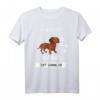 Vorsicht vor dem Frauchen Dackel Hund Shirt Geschenk - Lustiges Design für Dackelliebhaber & Hundebesitzer
