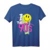 90er Party Outfit & Kostüm  Retro T-Shirt mit Hits der 90er für Mottopartys, Fasching & Fasnacht