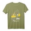 Kinder Bagger T-Shirt mit personalisiertem Vornamen Felix  Perfektes Geburtstagsgeschenk für Jungen, die Baustellen und Baumaschinen lieben