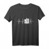 Schach Herzschlag T-Shirt für Schachspieler und Fans  Perfekt als Geschenk für Turniere & Schachclub-Mitglieder