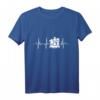 Schach Herzschlag T-Shirt für Schachspieler und Fans  Perfekt als Geschenk für Turniere & Schachclub-Mitglieder