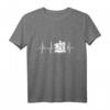 Schach Herzschlag T-Shirt für Schachspieler und Fans  Perfekt als Geschenk für Turniere & Schachclub-Mitglieder