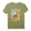 Pilze und Bier, darum bin ich hier - Humorvolles Pilzsammler T-Shirt für Natur- und Bierliebhaber