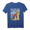 Pilze und Bier, darum bin ich hier - Humorvolles Pilzsammler T-Shirt für Natur- und Bierliebhaber
