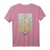Star Wars Yoda Do Or Do Not Gradient Text T-Shirt - Offiziell lizenzierte Star Wars Kleidung für Fans