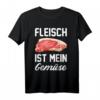 Lustiges Fleischesser T-Shirt mit Spruch 'Fleisch ist mein Gemüse!'  Perfekt für Steak- und Burger-Liebhaber, ideal als Geschenk für Weihnachten & Geburtstag