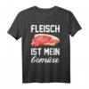 Lustiges Fleischesser T-Shirt mit Spruch 'Fleisch ist mein Gemüse!'  Perfekt für Steak- und Burger-Liebhaber, ideal als Geschenk für Weihnachten & Geburtstag