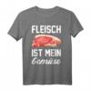 Lustiges Fleischesser T-Shirt mit Spruch 'Fleisch ist mein Gemüse!'  Perfekt für Steak- und Burger-Liebhaber, ideal als Geschenk für Weihnachten & Geburtstag