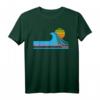 Santa Cruz Surf T-Shirt  Vintage California Surfing Design, 80er Retro Style mit Wave, Sonnenuntergang & Neon Text für Männer, Frauen & Kinder