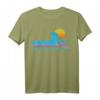 Santa Cruz Surf T-Shirt  Vintage California Surfing Design, 80er Retro Style mit Wave, Sonnenuntergang & Neon Text für Männer, Frauen & Kinder