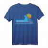 Santa Cruz Surf T-Shirt  Vintage California Surfing Design, 80er Retro Style mit Wave, Sonnenuntergang & Neon Text für Männer, Frauen & Kinder