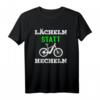 Lächeln statt Hecheln E-Bike Fahrrad Spruch T-Shirt  Motivationsshirt für Radfahrer, Naturfreunde & perfekte Geschenkidee zu Weihnachten & Geburtstag