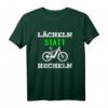 Lächeln statt Hecheln E-Bike Fahrrad Spruch T-Shirt  Motivationsshirt für Radfahrer, Naturfreunde & perfekte Geschenkidee zu Weihnachten & Geburtstag