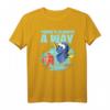 HapBunny Pixar Finding Dory T-Shirt mit inspirierendem Text - Offiziell lizenziertes Disney Pixar Merchandise