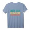 Bin da kann losgehen - Retrofarben T-Shirt mit Spruch für Kollegen & Mitarbeiter, lustiges Geschenk für Baustelle, Werkstatt oder Büro