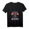 Damen T-Shirt 'Ich muss nicht nein sagen ich bin die Godi' - Lustiges Geschenk für Patentante zum Geburtstag oder Weihnachten, V-Ausschnitt, klassisch geschnitten