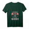 Damen T-Shirt 'Ich muss nicht nein sagen ich bin die Godi' - Lustiges Geschenk für Patentante zum Geburtstag oder Weihnachten, V-Ausschnitt, klassisch geschnitten