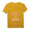 Damen T-Shirt 'Ich muss nicht nein sagen ich bin die Godi' - Lustiges Geschenk für Patentante zum Geburtstag oder Weihnachten, V-Ausschnitt, klassisch geschnitten