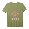 Damen T-Shirt 'Ich muss nicht nein sagen ich bin die Godi' - Lustiges Geschenk für Patentante zum Geburtstag oder Weihnachten, V-Ausschnitt, klassisch geschnitten