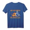 Lustiges Rollstuhl T-Shirt Ab 50 KM/H Zieht Mein Rollstuhl Nach Rechts - Humorvolles Geschenk für Rollstuhlfahrer