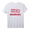 Humorvolles T-Shirt mit Spruch 'Hier könnte Ihre Werbung stehen!'  Klassisch geschnitten, doppelt genähter Saum, perfektes Geschenk für Freunde