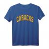 Caracas Venezuela Varsity Style T-Shirt mit Gelbem Text und Roter Outline  Legendäres Stadtmotiv
