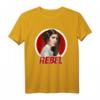 Star Wars Princess Leia Rebel Bold Text Circle Portrait T-Shirt - Offiziell Lizenzierte Fanbekleidung für Star Wars Enthusiasten