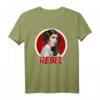 Star Wars Princess Leia Rebel Bold Text Circle Portrait T-Shirt - Offiziell Lizenzierte Fanbekleidung für Star Wars Enthusiasten