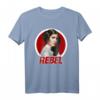 Star Wars Princess Leia Rebel Bold Text Circle Portrait T-Shirt - Offiziell Lizenzierte Fanbekleidung für Star Wars Enthusiasten