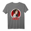 Star Wars Princess Leia Rebel Bold Text Circle Portrait T-Shirt - Offiziell Lizenzierte Fanbekleidung für Star Wars Enthusiasten