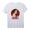 Star Wars Princess Leia Rebel Bold Text Circle Portrait T-Shirt - Offiziell Lizenzierte Fanbekleidung für Star Wars Enthusiasten
