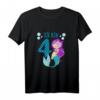 Kinder Meerjungfrau T-Shirt zum 4. Geburtstag mit Spruch 'Ich bin 4'  Niedliches Geburtstagsoutfit für Mädchen mit Fantasie