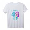 Kinder Meerjungfrau T-Shirt zum 4. Geburtstag mit Spruch 'Ich bin 4'  Niedliches Geburtstagsoutfit für Mädchen mit Fantasie