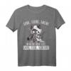 Lebe Liebe Lache Wenn das nicht hilft Lade Ziele Schieße! - Lustiges Katzen T-Shirt mit Sarkasmus für Humorliebhaber