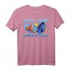HapBunny Pixar Finding Dory T-Shirt - Offiziell Lizenz, Wasserfarben-Design mit 'Just Keep Swimming' Text