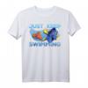 HapBunny Pixar Finding Dory T-Shirt - Offiziell Lizenz, Wasserfarben-Design mit 'Just Keep Swimming' Text