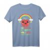 Lustiges T-Shirt 'An Apple A Day. You Die Anyway.' - Buntes, humorvolles Design mit Apfel und Regenbogen für Spaß und gute Laune