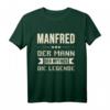 Lustiges Manfred Mannie T-Shirt mit Spruch - Personalisiertes Geschenk für Männer, Kinder & Familie zu Weihnachten & Geburtstag