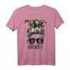 Messy Bun Hat Howdy Rodeo Western Cowgirl T-Shirt - Vintage Country & Reiter Design mit Yeehaw Spruch