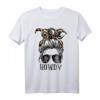 Messy Bun Hat Howdy Rodeo Western Cowgirl T-Shirt - Vintage Country & Reiter Design mit Yeehaw Spruch