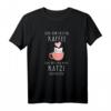Vor dem ersten Kaffee darf mich nur meine Katze ansprechen T-Shirt  Lustiges Katzen- und Kaffee-Motiv für Katzenliebhaber, Morgenmuffel & Tierfans als Geschenk