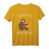 Herren Kaffee T-Shirt mit Faultier Motiv - Lustiges Geschenk für Kaffeeliebhaber & Morgenmuffel für Arbeit & Büro