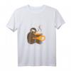 Herren Kaffee T-Shirt mit Faultier Motiv - Lustiges Geschenk für Kaffeeliebhaber & Morgenmuffel für Arbeit & Büro