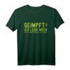 Lustiges Impfung T-Shirt mit Spruch 'geimpft ich lebe noch'  Ironisches Design gegen Impfgegner, perfekt für Humor und Aufmerksamkeit