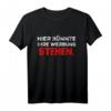 Hier könnte Ihre Werbung stehen - Personalisierbares T-Shirt mit deutschem Text, klassischer Schnitt & doppeltem Saum für Markenpromotion